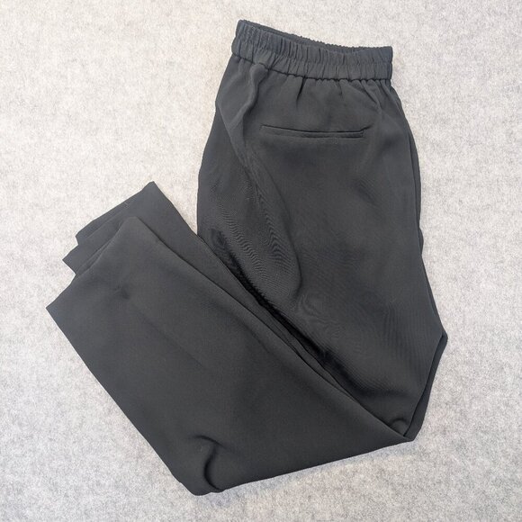 J.Crew Tall Jamie Pant Elastic Waist Trousers Ankle Pull Up Black Size 12 - Picture 2 of 13